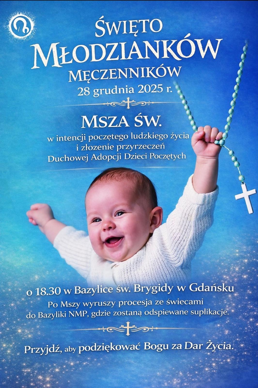 W dniu 28 grudnia obchodzimy uroczystość Świętych Młodzianków Męczenników – zaproszenie!