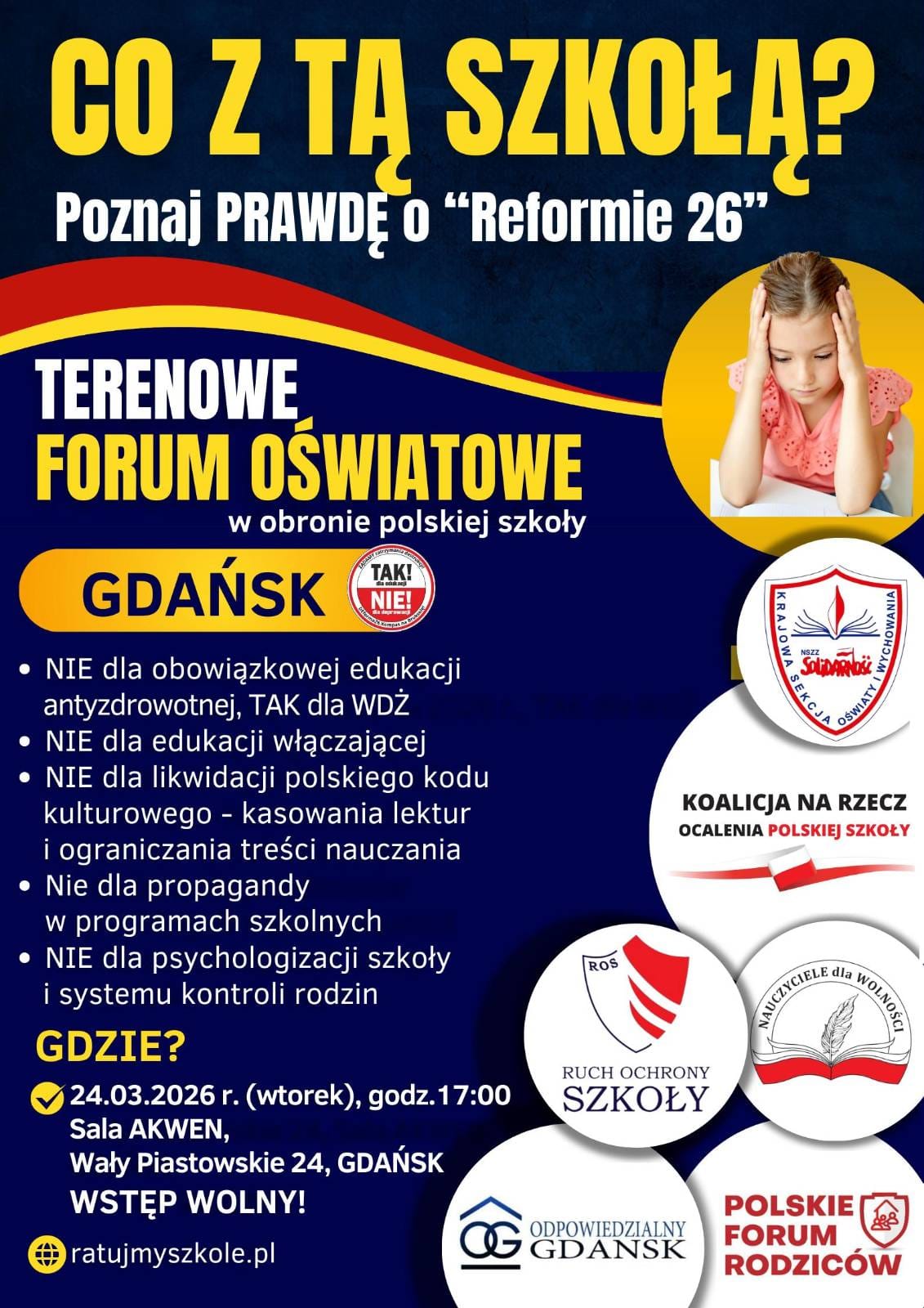 W OBRONIE POLSKIEJ SZKOŁY – poznaj prawdę o planach MEN i "Reformie 26"!
